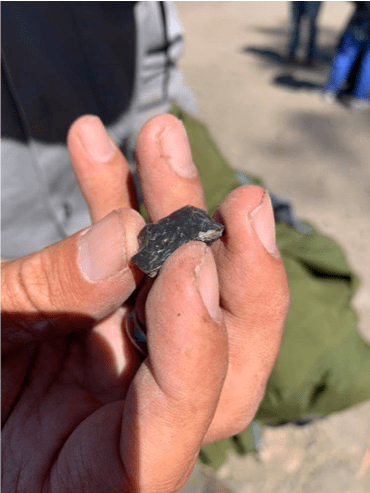 Chert flake found at Channel Island