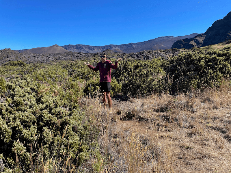 Jacob Hakim in Hanakauhi Peak Vegetation