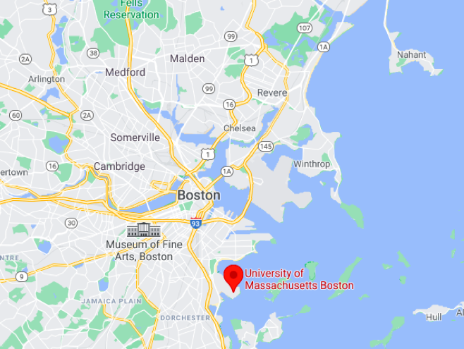 Map Screenshot UMass Boston