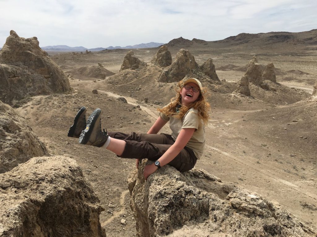 Amanda Haddock Posing for Pic On Top of Rock